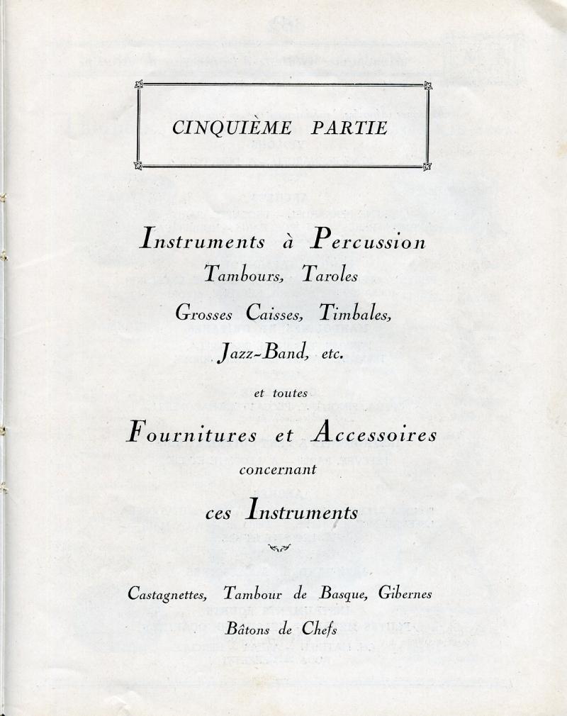 Catalogue I. M. Paris, Manufacture Gnrale d'Instruments de Musique.