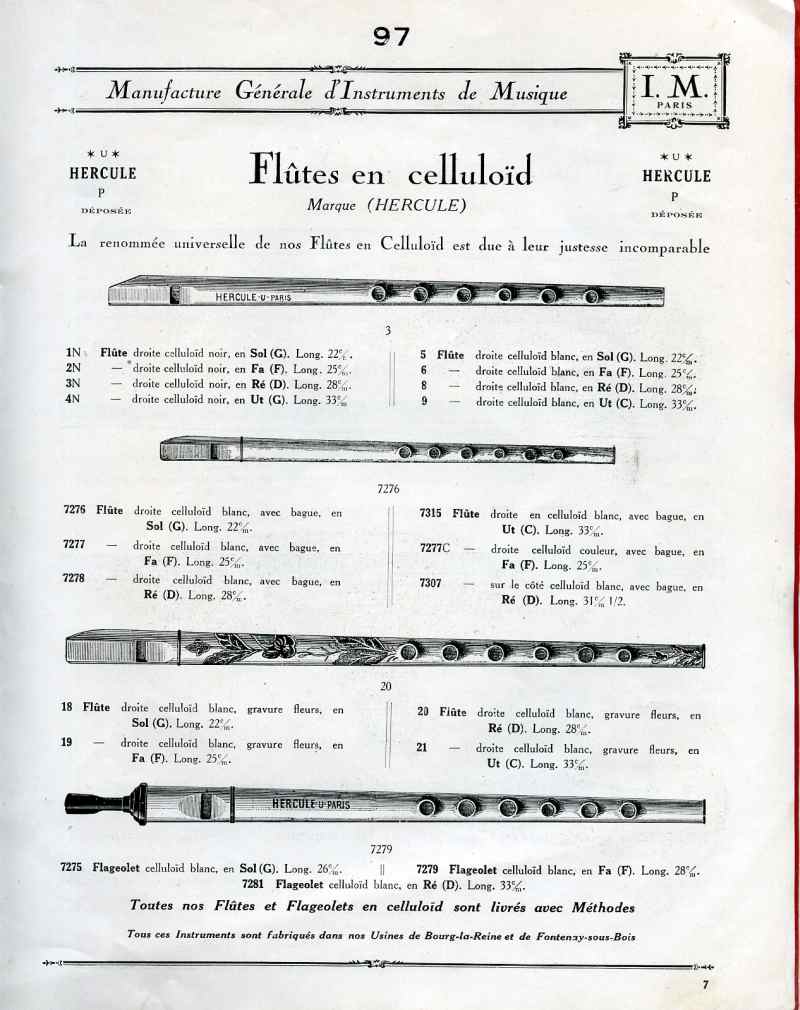 Catalogue I. M. Paris, Manufacture Gnrale d'Instruments de Musique.