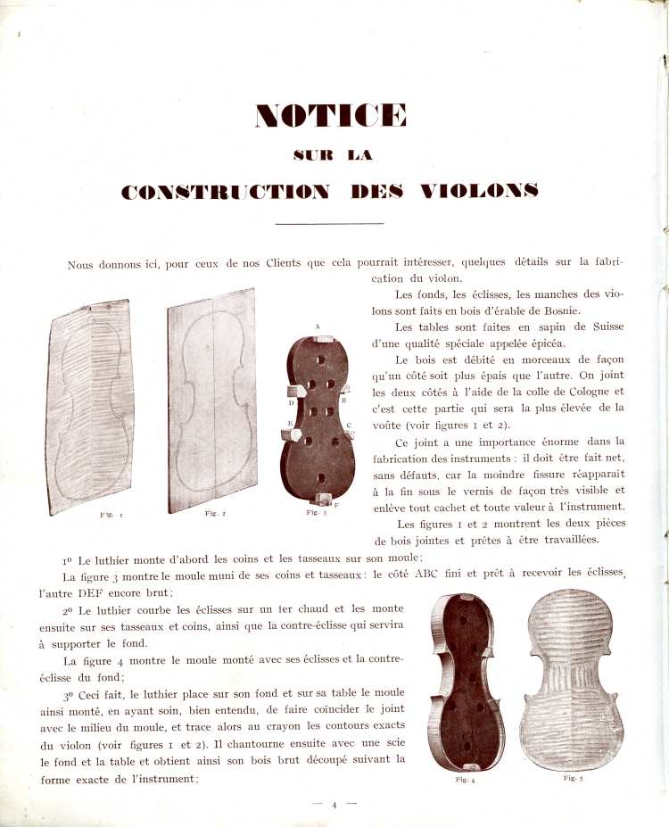 Catalogue de lutherie Laberte et Magni 1931.