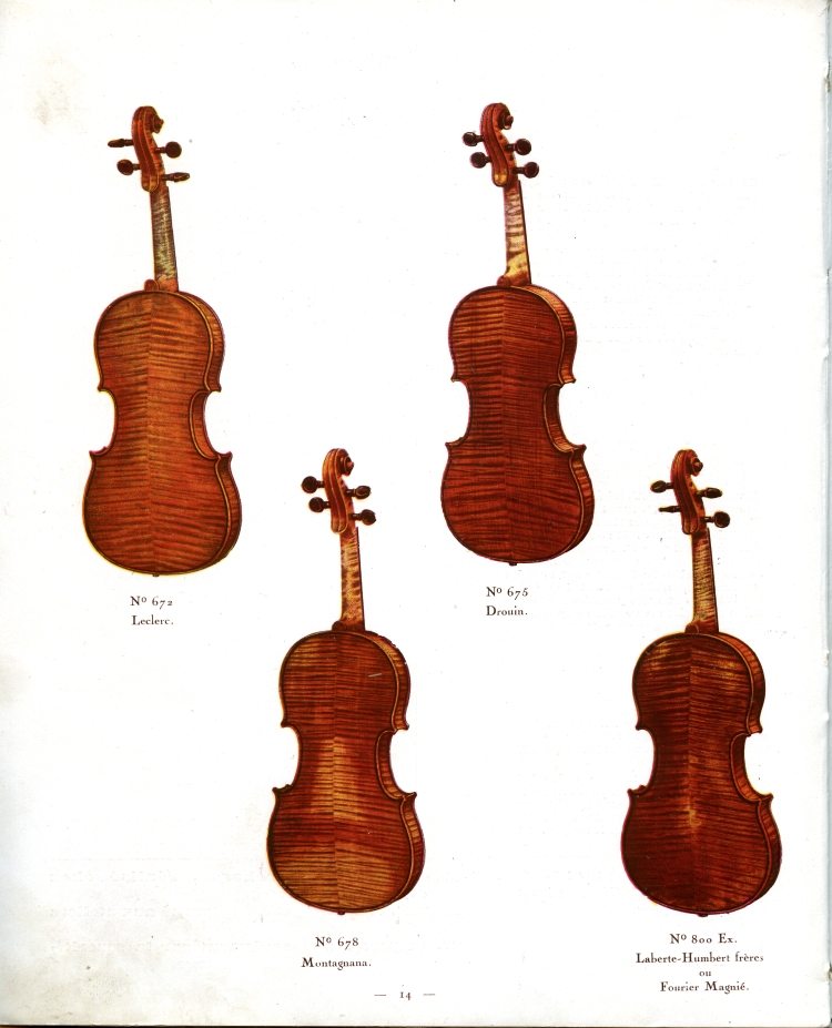 Catalogue de lutherie Laberte et Magni 1931.