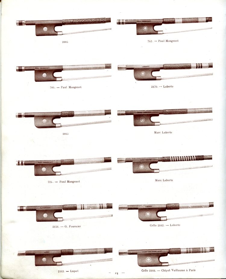 Catalogue de lutherie Laberte et Magni 1931.