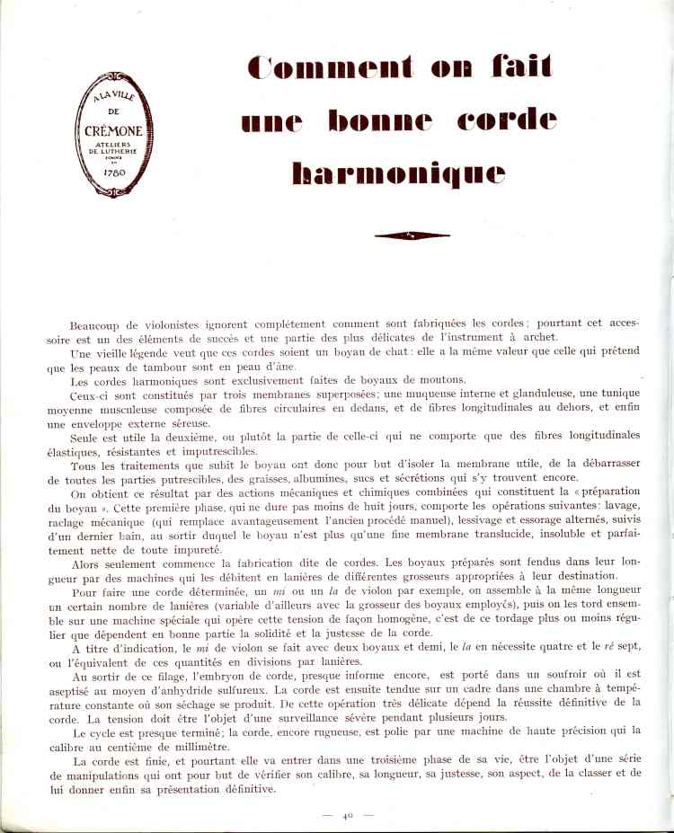 Catalogue de lutherie Laberte et Magni 1931.