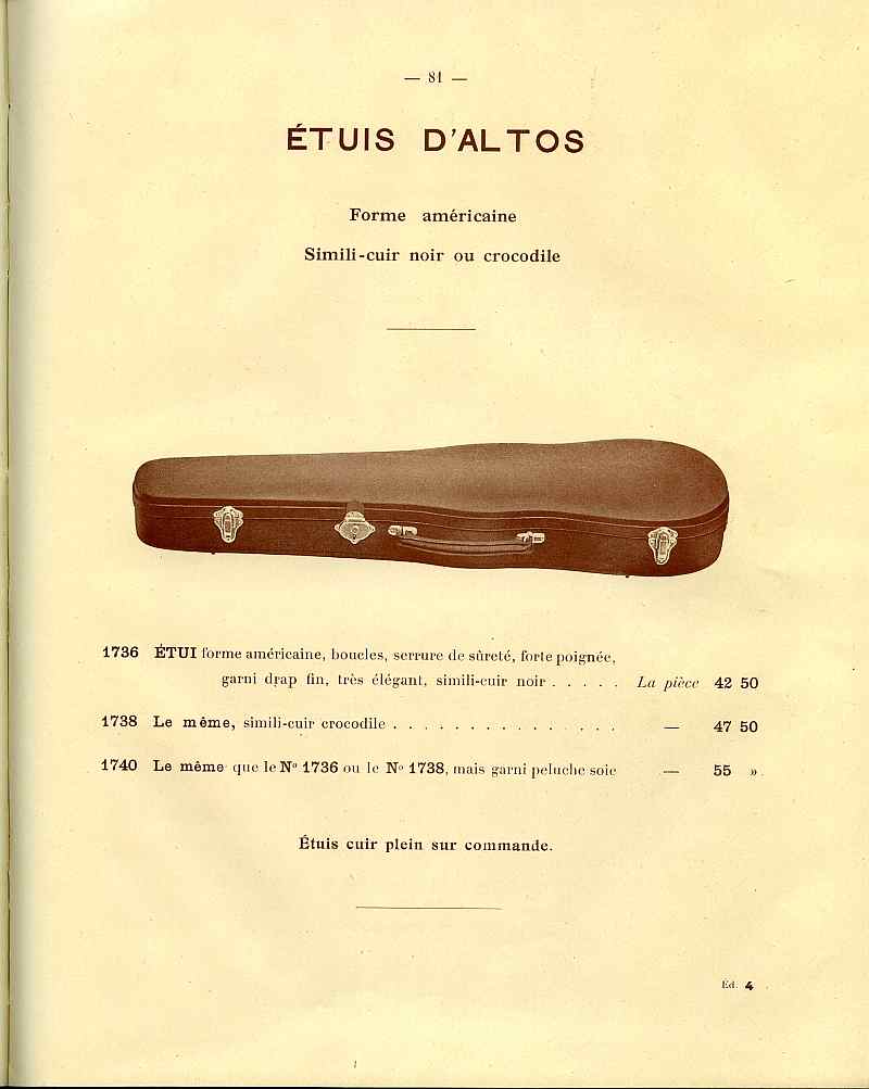 Catalogue gnral de lutherie Laberte  Mirecourt. 1912.