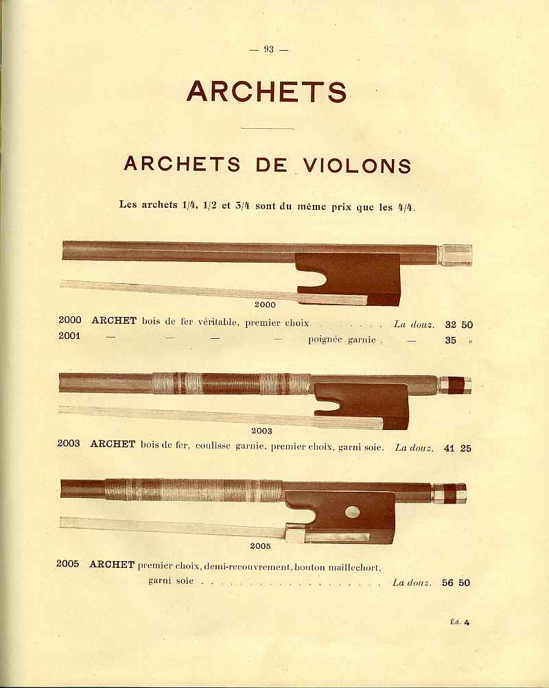 Catalogue gnral de lutherie Laberte  Mirecourt. 1912.