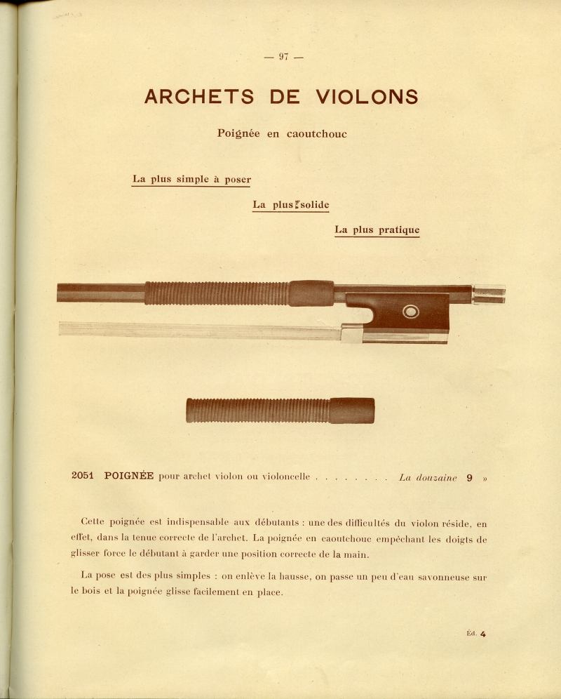 Catalogue gnral de lutherie Laberte  Mirecourt. 1912.