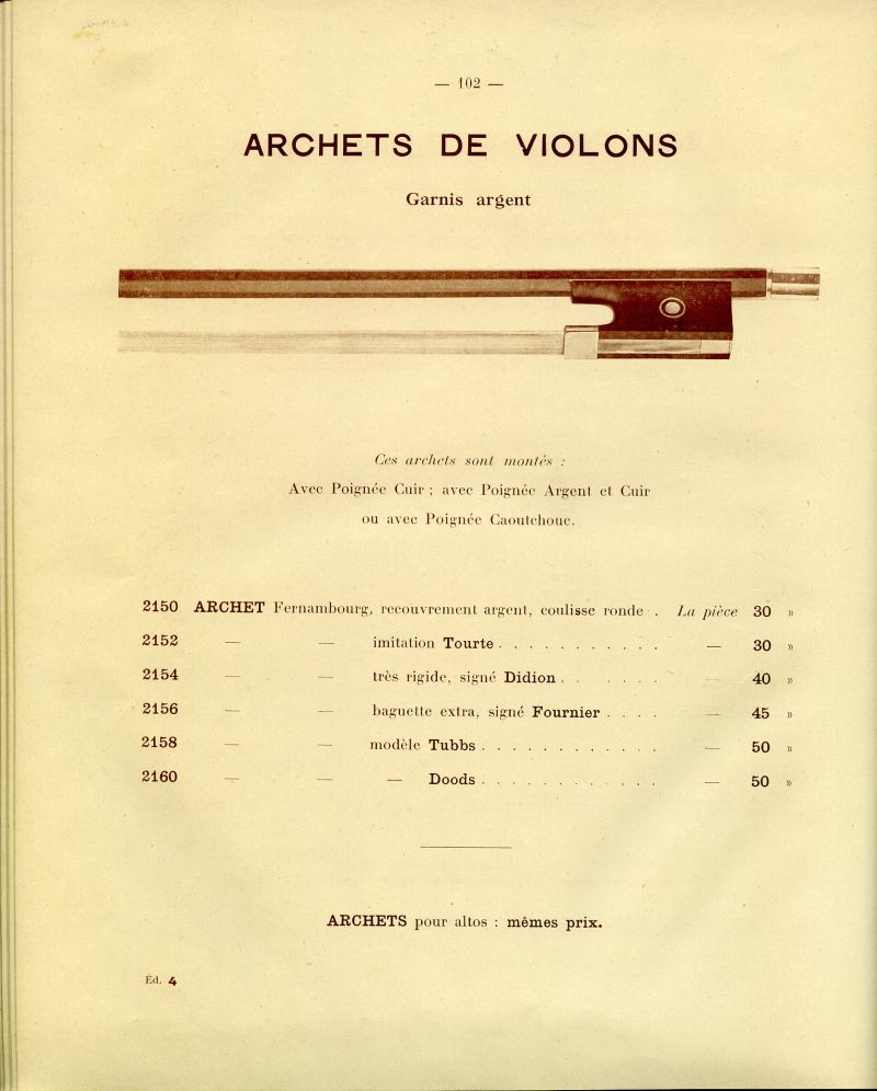 Catalogue gnral de lutherie Laberte  Mirecourt. 1912.