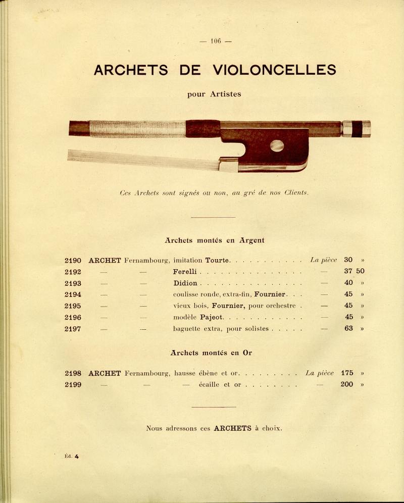 Catalogue gnral de lutherie Laberte  Mirecourt. 1912.