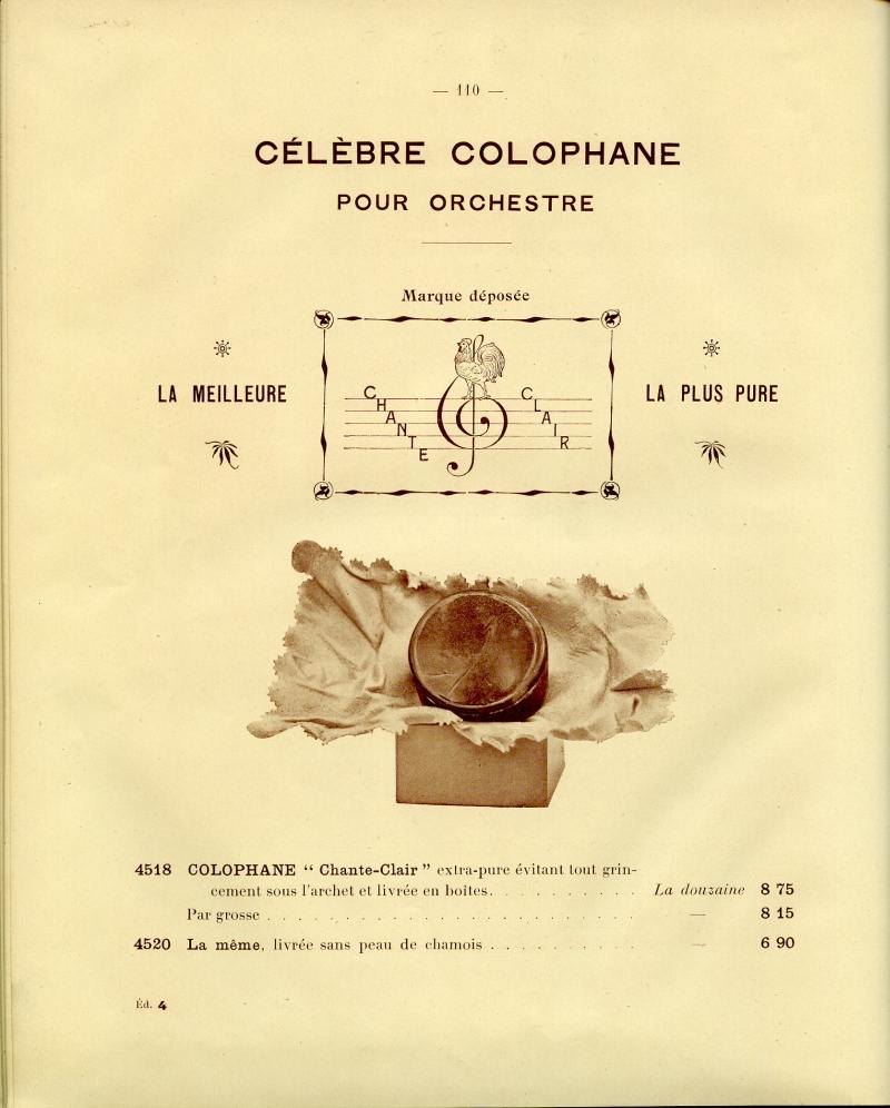 Catalogue gnral de lutherie Laberte  Mirecourt. 1912.