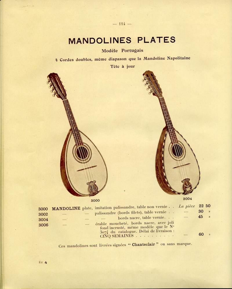 Catalogue gnral de lutherie Laberte  Mirecourt. 1912.