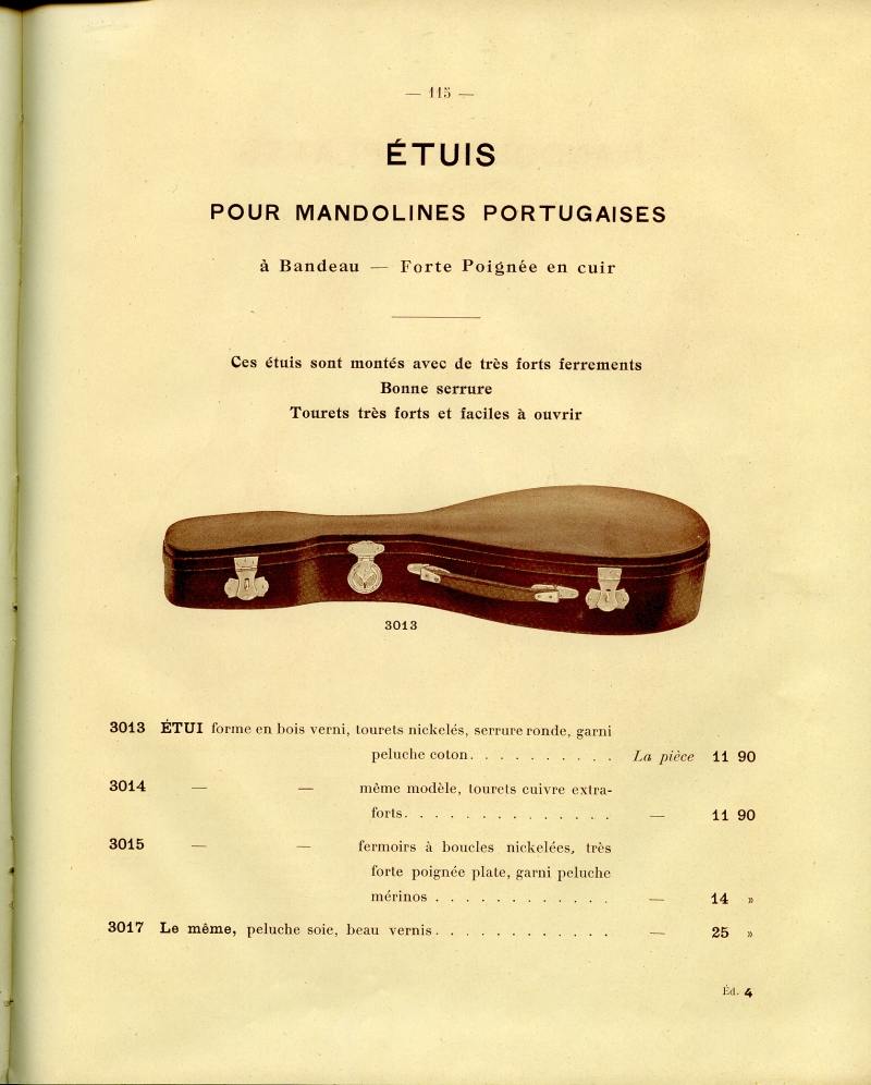 Catalogue gnral de lutherie Laberte  Mirecourt. 1912.