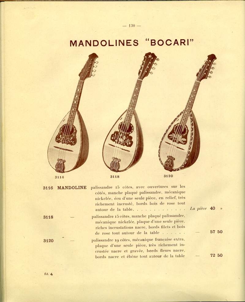 Catalogue gnral de lutherie Laberte  Mirecourt. 1912.