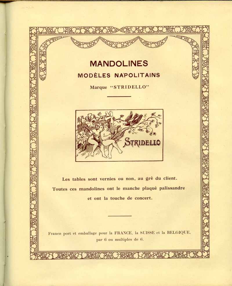 Catalogue gnral de lutherie Laberte  Mirecourt. 1912.