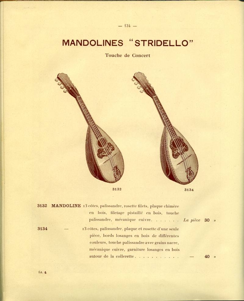 Catalogue gnral de lutherie Laberte  Mirecourt. 1912.