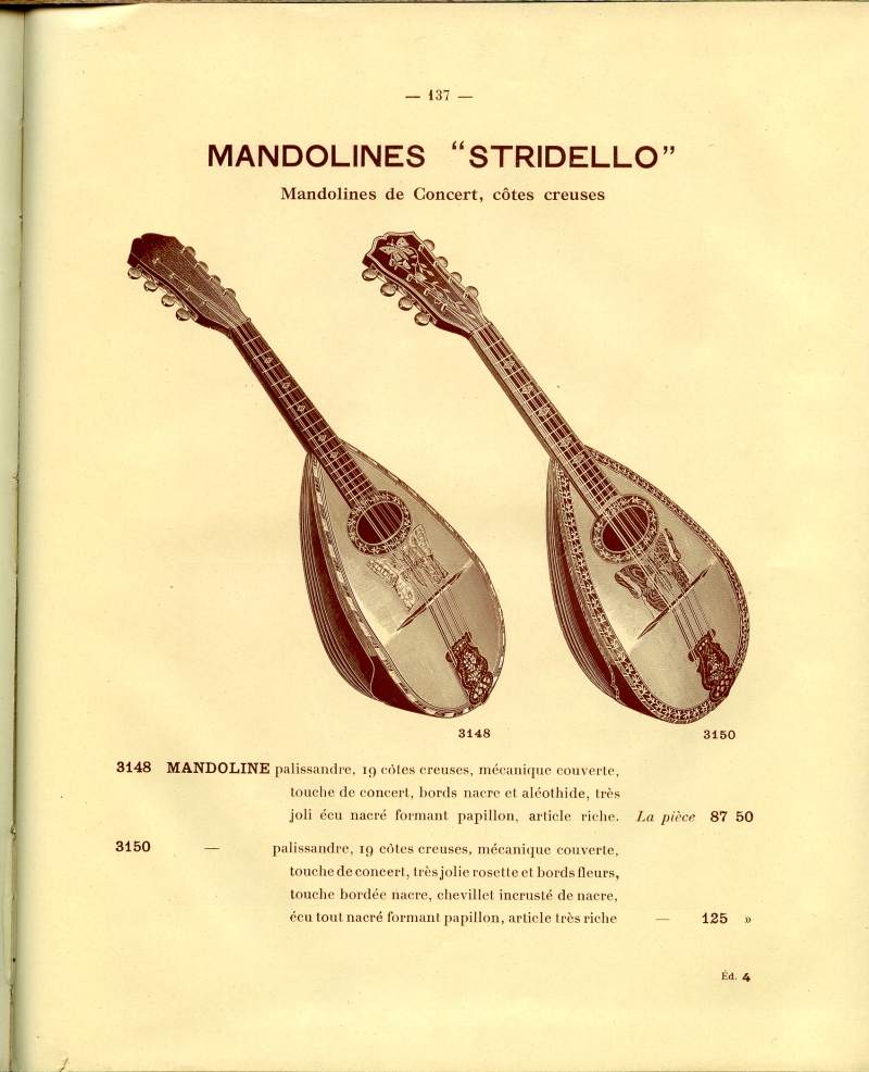 Catalogue gnral de lutherie Laberte  Mirecourt. 1912.