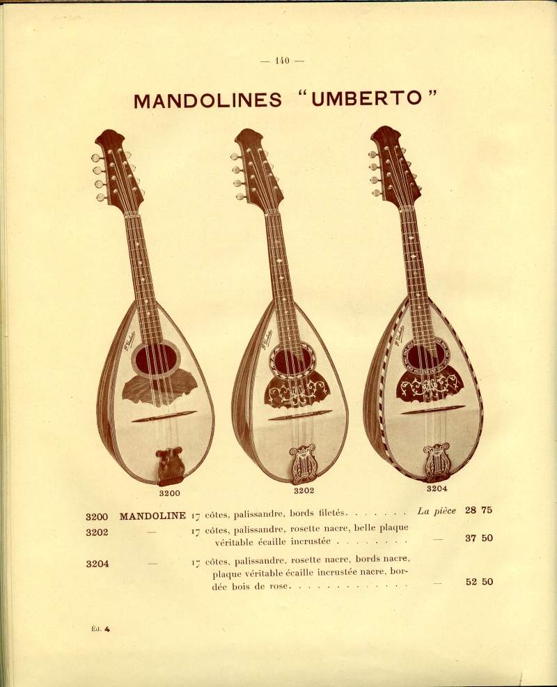 Catalogue gnral de lutherie Laberte  Mirecourt. 1912.