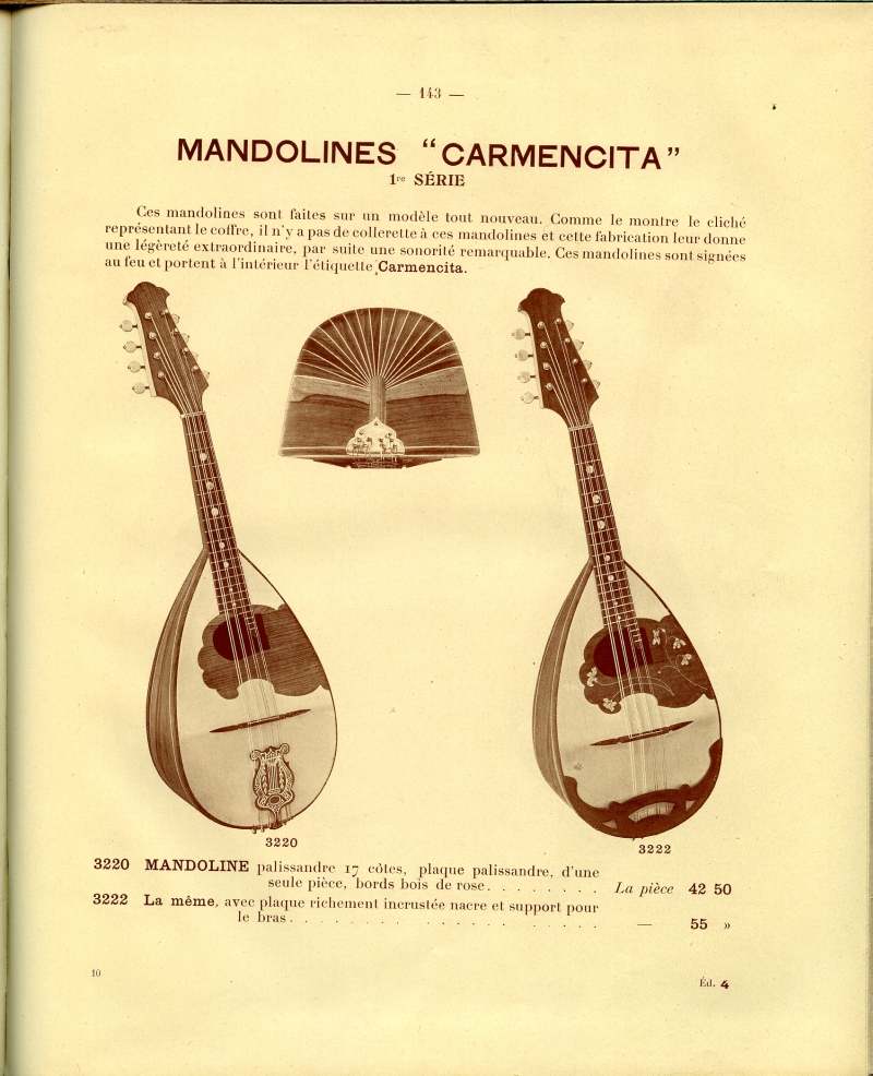 Catalogue gnral de lutherie Laberte  Mirecourt. 1912.