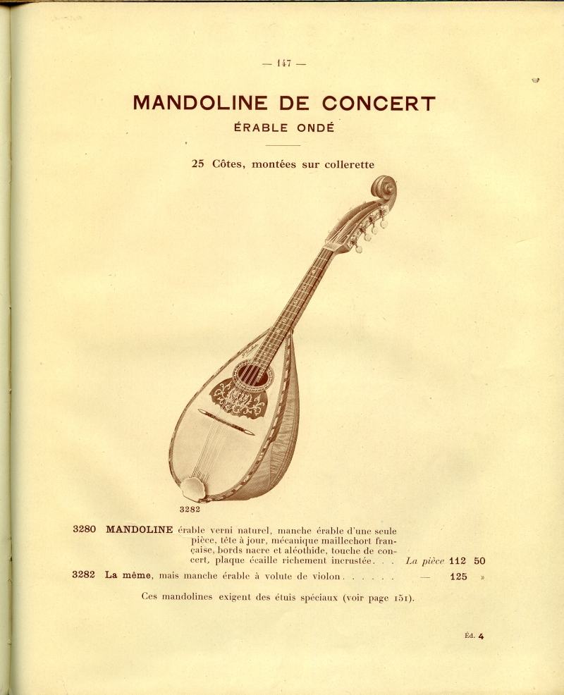 Catalogue gnral de lutherie Laberte  Mirecourt. 1912.