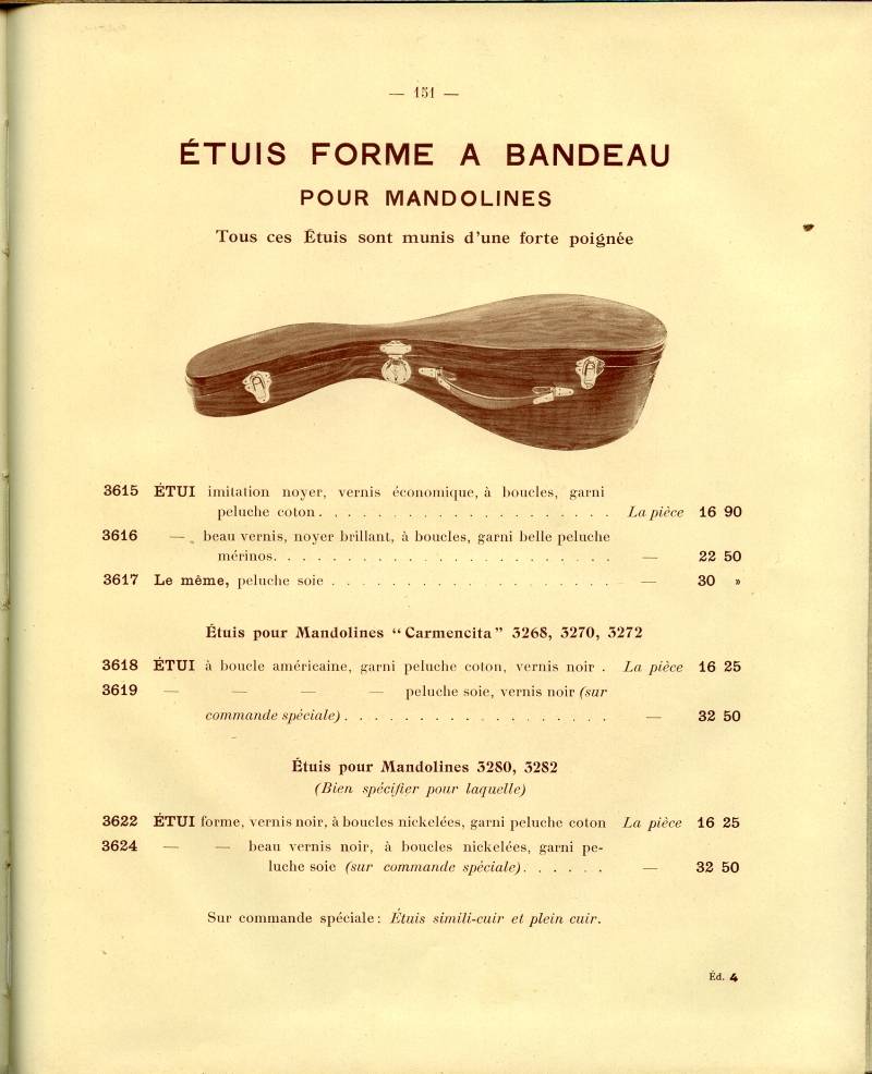 Catalogue gnral de lutherie Laberte  Mirecourt. 1912.