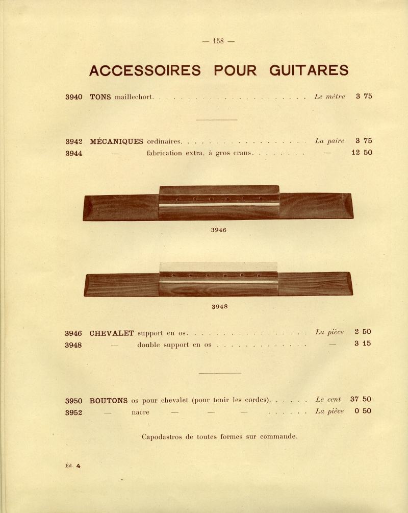 Catalogue gnral de lutherie Laberte  Mirecourt. 1912.