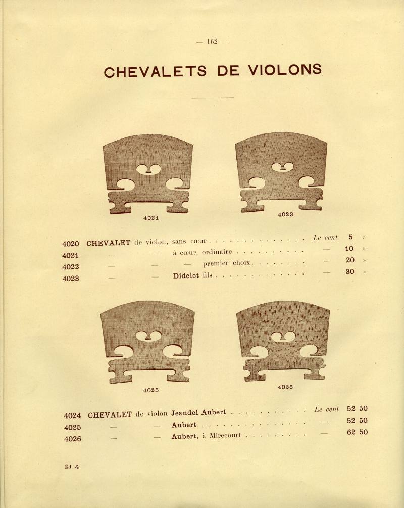 Catalogue gnral de lutherie Laberte  Mirecourt. 1912.