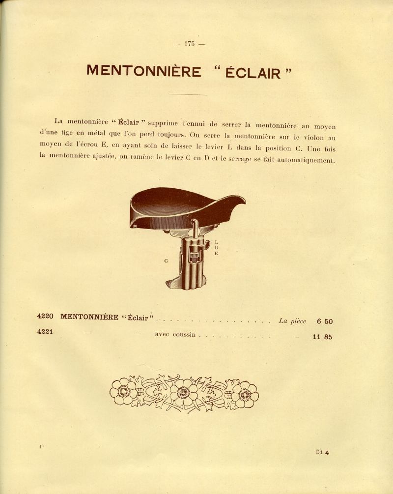 Catalogue gnral de lutherie Laberte  Mirecourt. 1912.