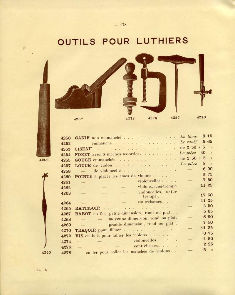 Catalogue gnral de lutherie Laberte  Mirecourt. 1912.