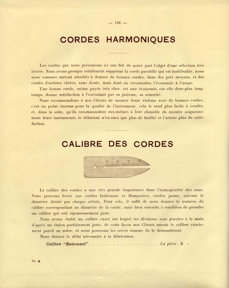 Catalogue gnral de lutherie Laberte  Mirecourt. 1912.