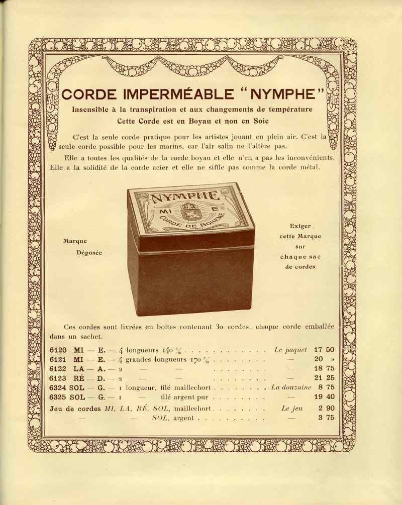 Catalogue gnral de lutherie Laberte  Mirecourt. 1912.