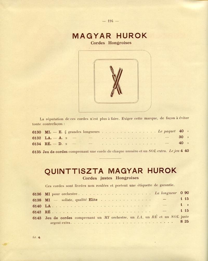 Catalogue gnral de lutherie Laberte  Mirecourt. 1912.