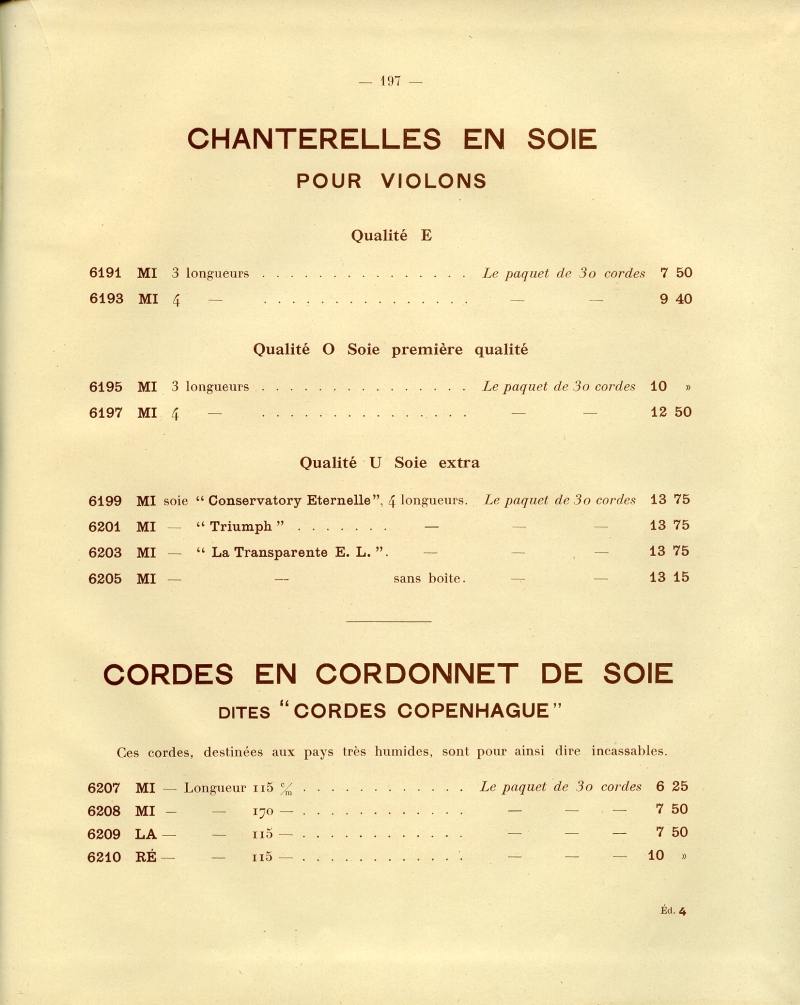 Catalogue gnral de lutherie Laberte  Mirecourt. 1912.