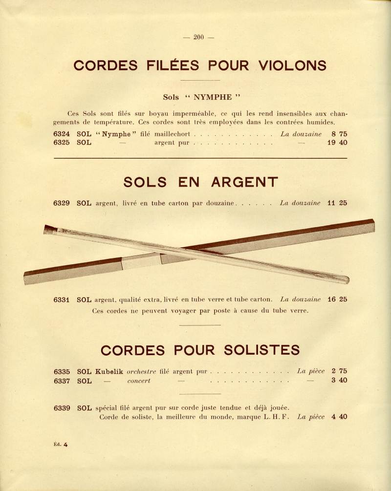 Catalogue gnral de lutherie Laberte  Mirecourt. 1912.