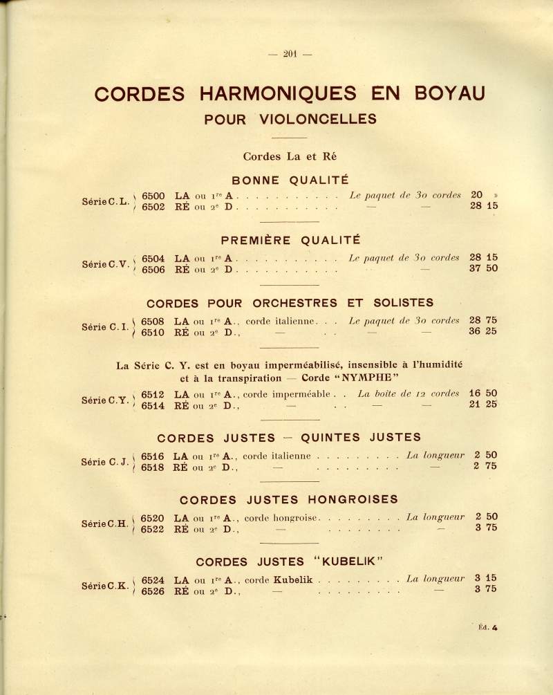 Catalogue gnral de lutherie Laberte  Mirecourt. 1912.