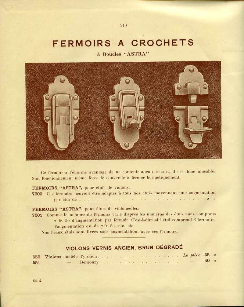 Catalogue gnral de lutherie Laberte  Mirecourt. 1912.