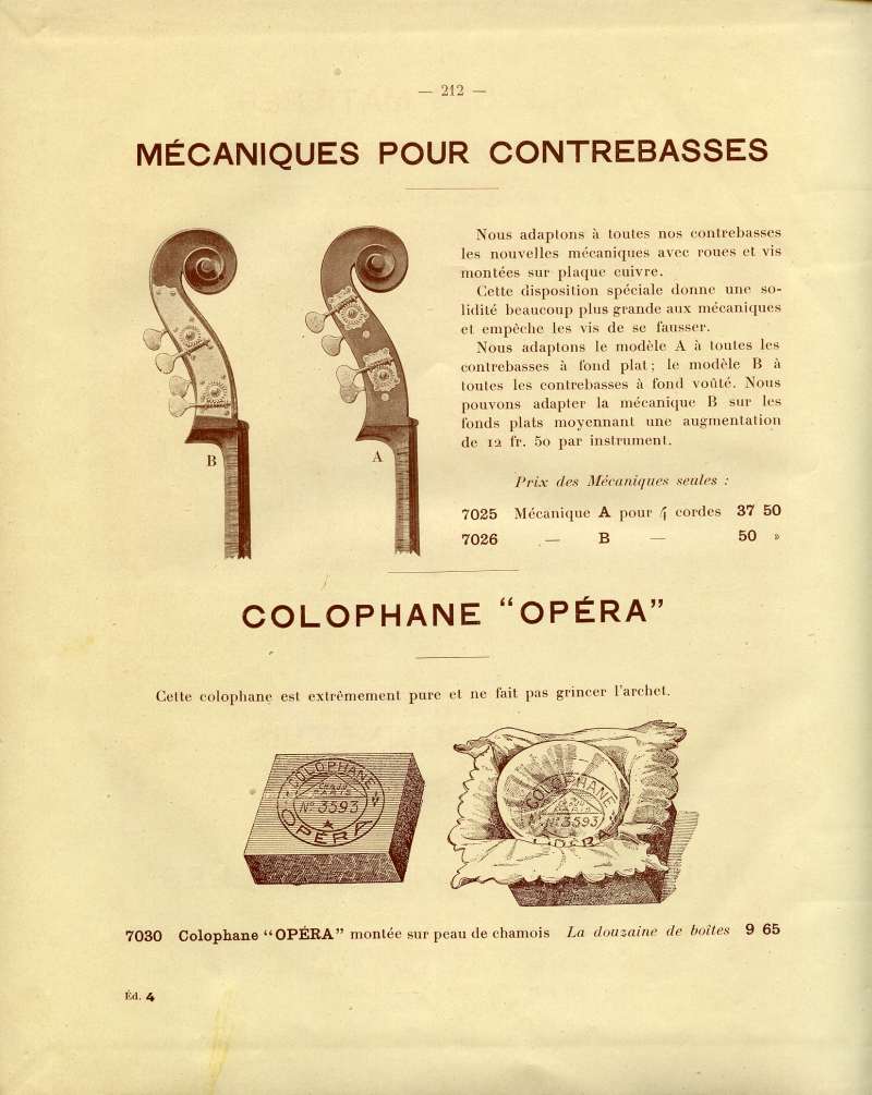 Catalogue gnral de lutherie Laberte  Mirecourt. 1912.