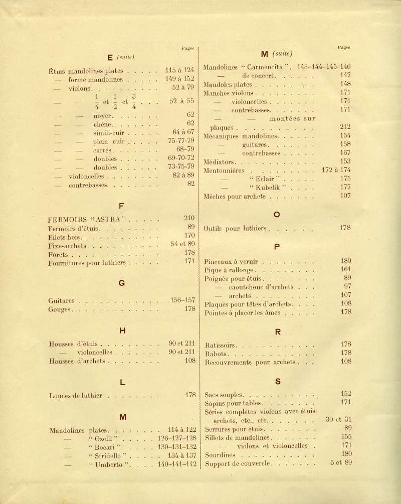 Catalogue gnral de lutherie Laberte  Mirecourt. 1912.