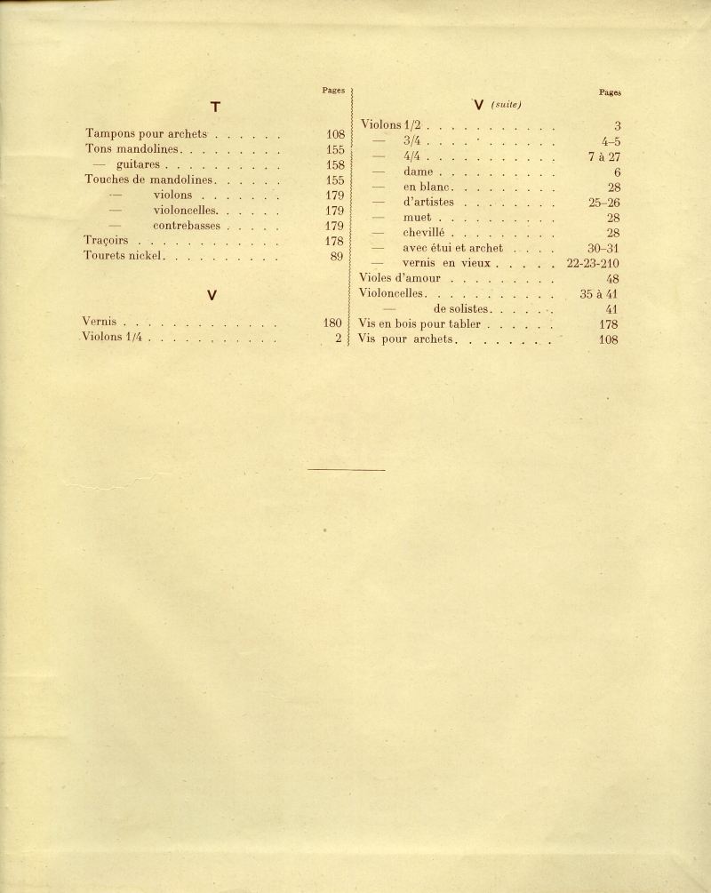 Catalogue gnral de lutherie Laberte  Mirecourt. 1912.