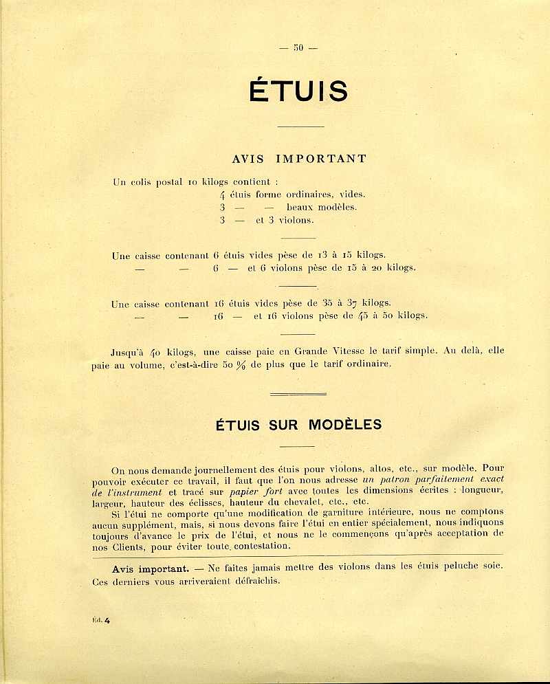 Catalogue gnral de lutherie Laberte  Mirecourt. 1912.