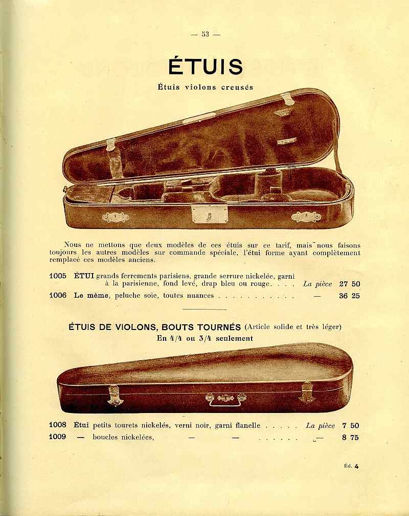 Catalogue gnral de lutherie Laberte  Mirecourt. 1912.