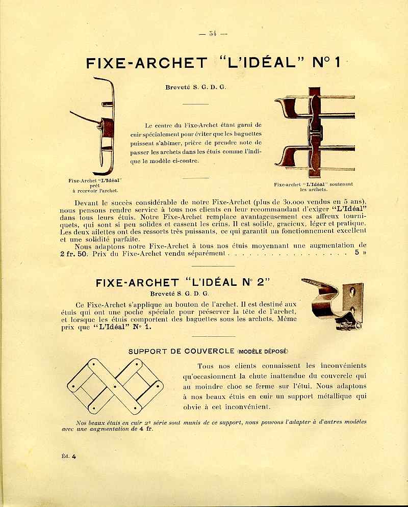 Catalogue gnral de lutherie Laberte  Mirecourt. 1912.