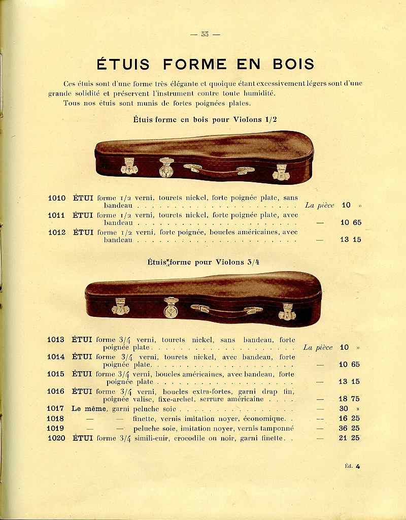 Catalogue général de lutherie Laberte à Mirecourt. 1912.