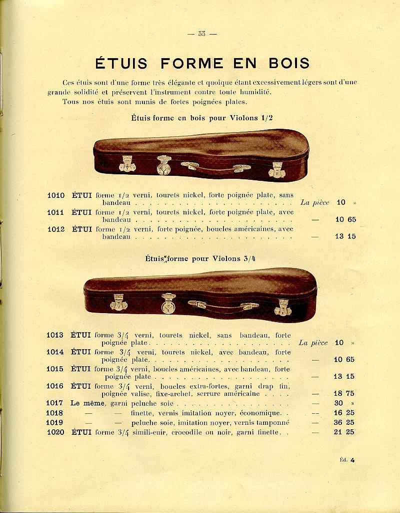 Catalogue gnral de lutherie Laberte  Mirecourt. 1912.