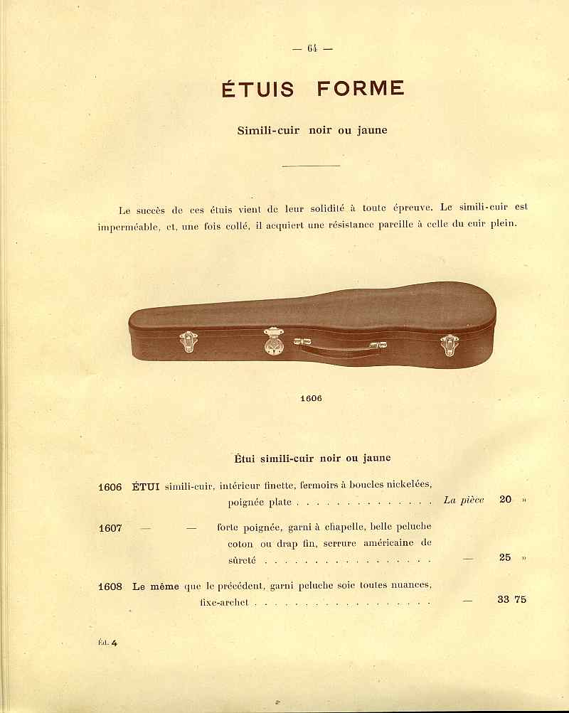 Catalogue gnral de lutherie Laberte  Mirecourt. 1912.