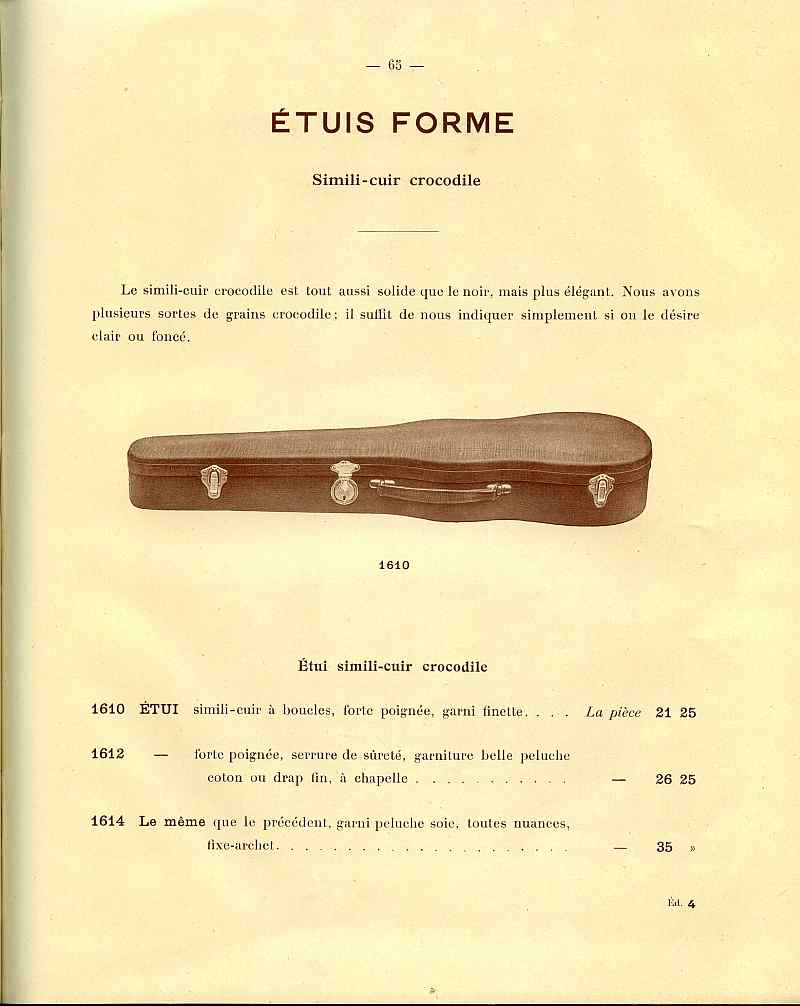 Catalogue gnral de lutherie Laberte  Mirecourt. 1912.