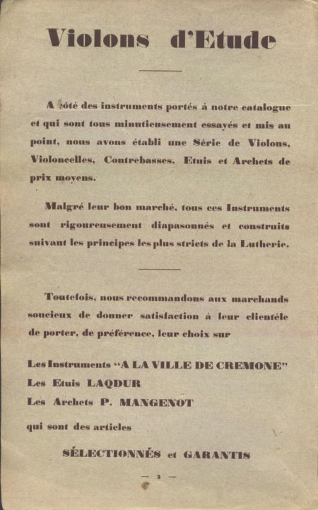 Laberte et Magni, catalogue de 1927.