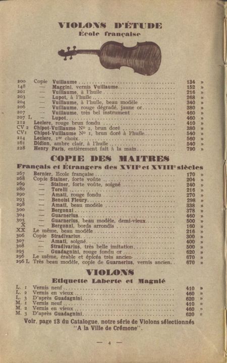 Laberte et Magni, catalogue de 1927.