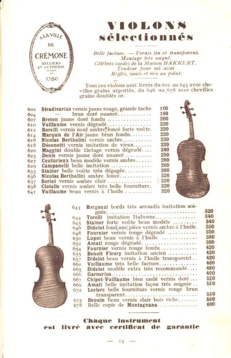 Laberte et Magni, catalogue de 1927.