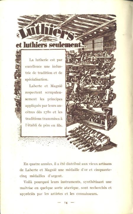 Laberte et Magni, catalogue de 1927.