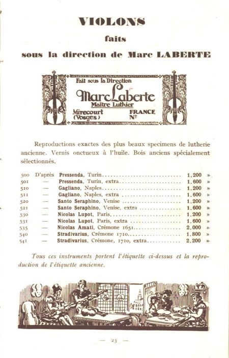 Laberte et Magnié, catalogue de 1927.