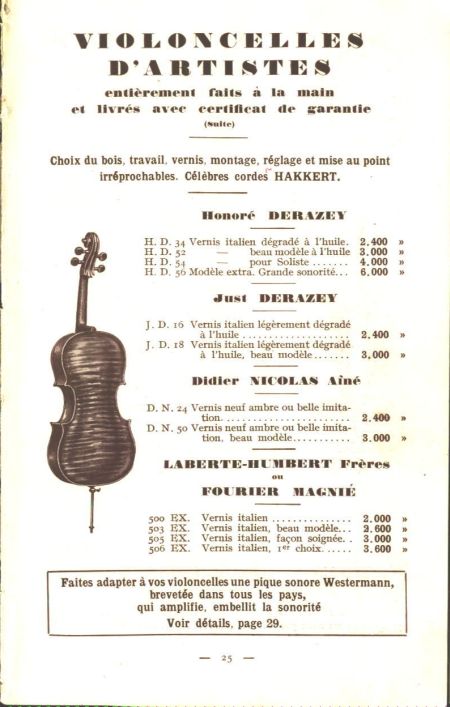 Laberte et Magni, catalogue de 1927.