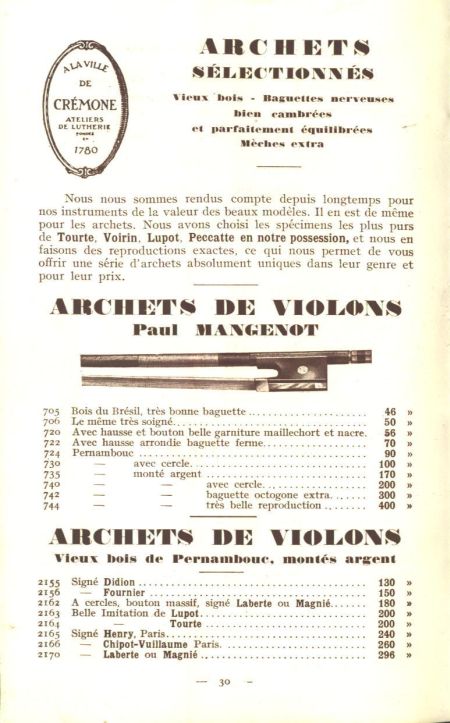 Laberte et Magni, catalogue de 1927.